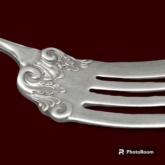 International Silver America Solid Small Cold Meat Serving Fork-1903-Silver Plat - Picture 5 of 7